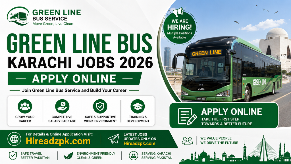 Green Line Bus Karachi Jobs 2026 – Apply Online for Male & Female