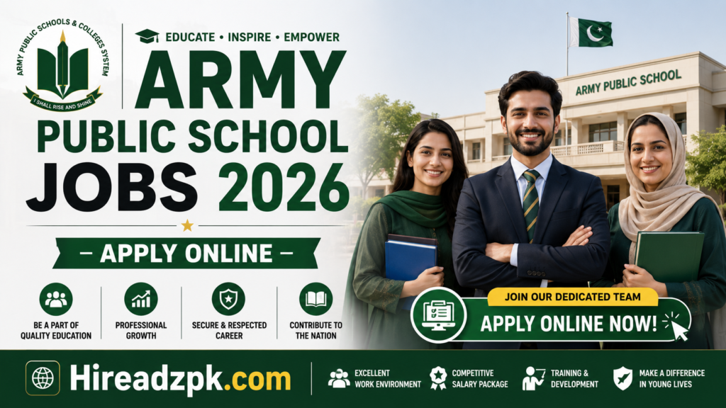 Army Public School Jobs 2026 – Latest APS Careers | Apply Online