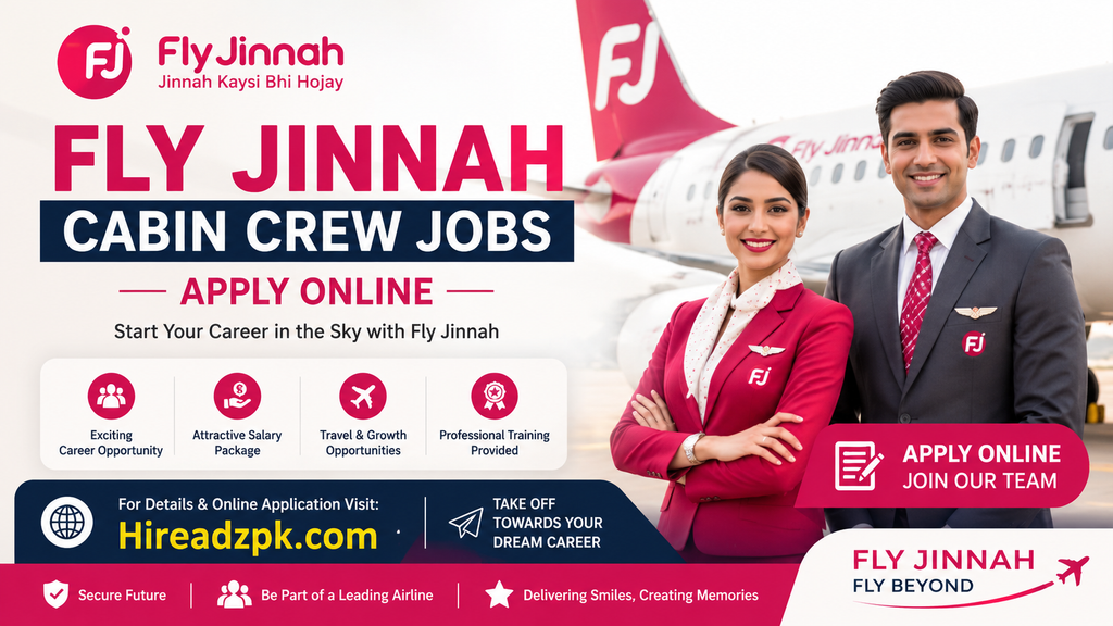 Fly Jinnah Cabin Crew Jobs 2026 – Apply Online for Latest Cabin Crew Careers