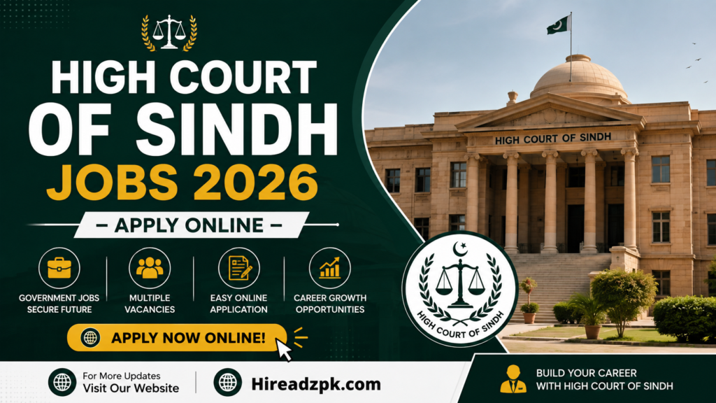 High Court of Sindh Jobs 2026 Online Apply | sindhhighcourt.gov.pk