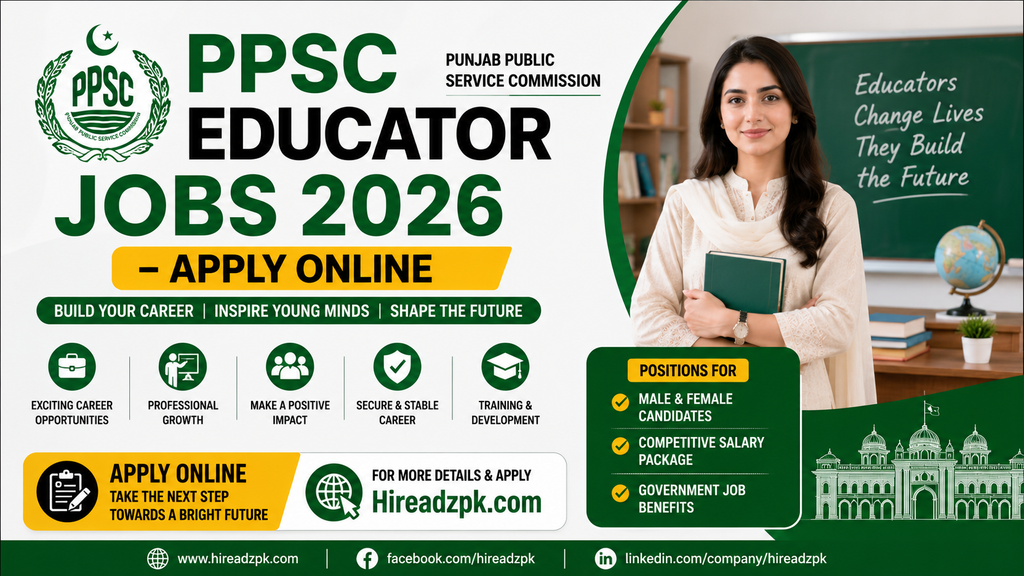PPSC Educator Jobs 2026 – Apply Online | Male & Female